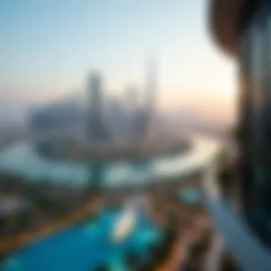 Panoramic view of Dubai's skyline from the Address Residence with Fountain Views