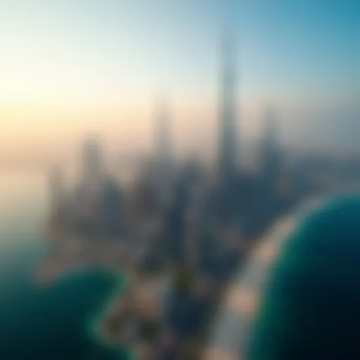 Aerial view of Dubai's skyline showcasing iconic skyscrapers