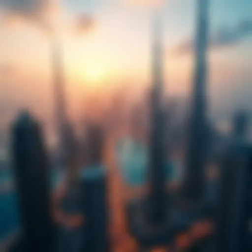 Aerial view of Dubai's bustling cityscape with skyscrapers