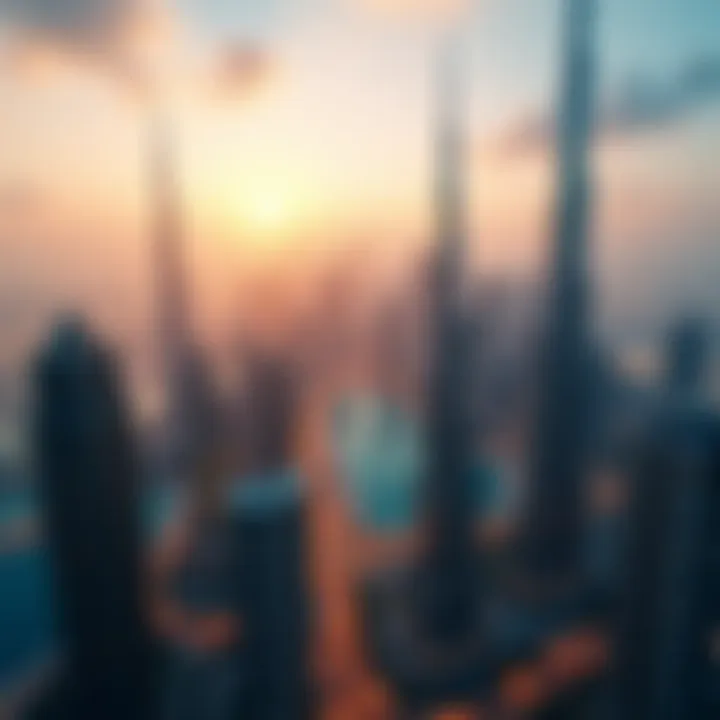 Aerial view of Dubai's bustling cityscape with skyscrapers