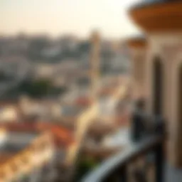 A panoramic view of قرية الياسمين showcasing its unique architecture