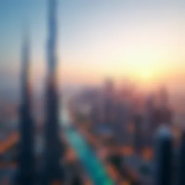 Panoramic view of Dubai skyline showcasing modern architecture