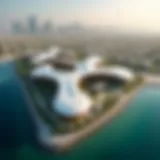 Aerial view showcasing The Fold Dubai's innovative architecture