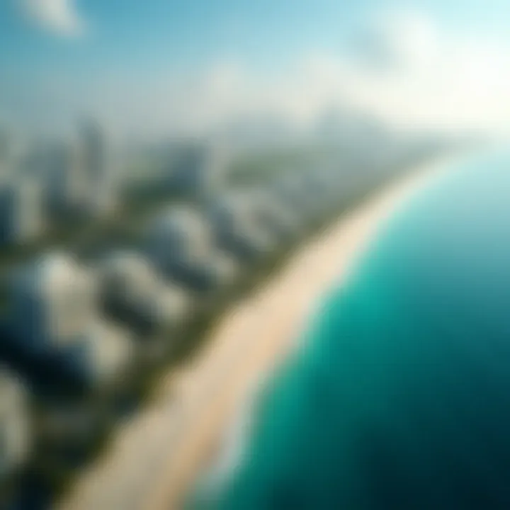 Aerial view of Marina Beach and surrounding properties