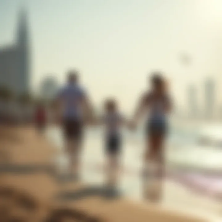 Families enjoying recreational activities at Marina Beach